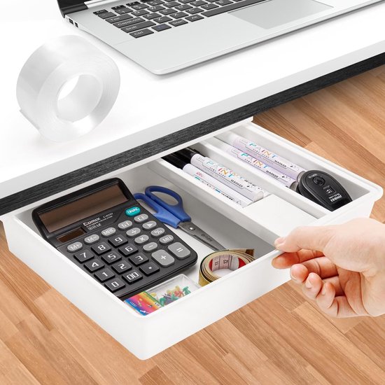 2 stuks onder bureau lade organizer,Zelfklevende pop-up