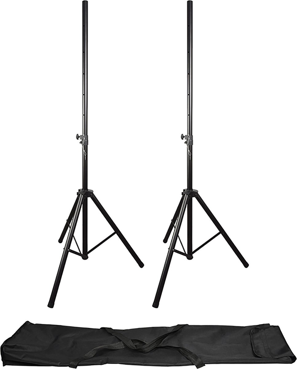Qtx luidsprekerstatieven set incl draagtas