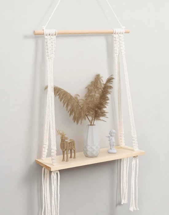 Giftpot Macramé 110 cm (B) x 82 cm (H) Boho Wandtapijt