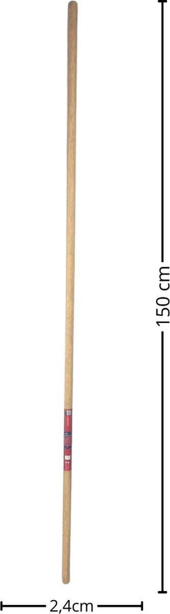 Synx Tools Bezemsteel Tauari 150cm - Bezemsteel - bezem / Zaalveger - Steel - Tuinbezem - Buitenbezem steel- Binnenbezem steel van Synx Tools — afbeelding 5