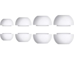 Ibley ComfortFit Siliconen oortips voor Apple AirPods Pro 2 wit - Siliconen Earplug - XS/S/M/L formaat - 4 paar - 4 maten