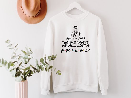 Lykke Friends Sweatshirt | Herinnering aan Matthew Perry | Friends TV Show | Chandler Bing | Wit| Maat L