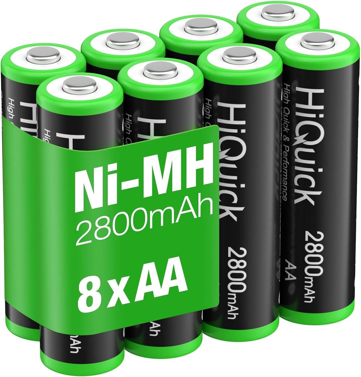 HiQuick Oplaadbare AA Batterijen 2800 mAh 1.2V - Duurzame Ni-MH AA Batterijen