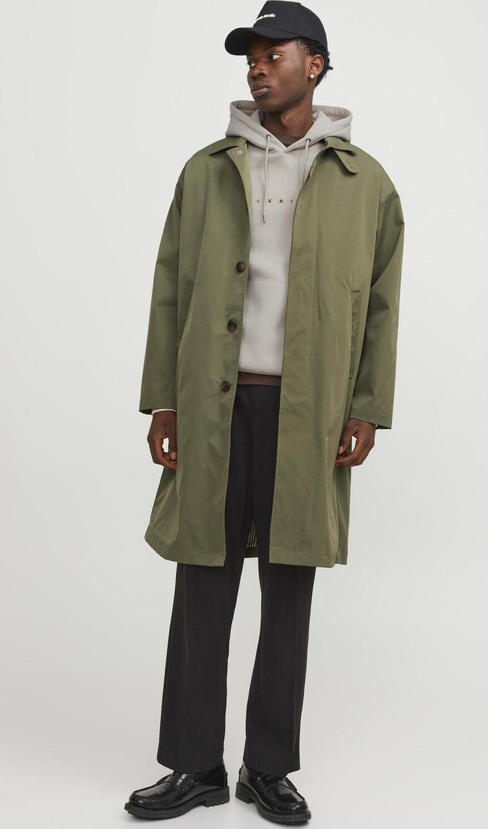 JACK & JONES Star jj sweat hood regular fit - heren hoodie katoenmengsel met capuchon - beige — afbeelding 22