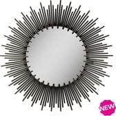 Spiegel Arebe | Rond | Zwart - Black | L75 x B2 x H75 cm