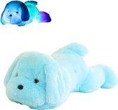 Lichtgevende knuffel - Hond - 30 cm - Blauw - Knuffel met licht - Babyknuffel - Knuffel - Knuffelbeer
