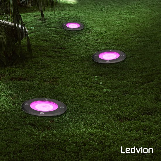 Ledvion - 6X SMART LED Inbouwspots Amsterdam, Wit, Dimbaar, Rond, RGBWW