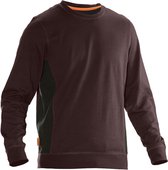 Jobman 5402 Roundneck Sweatshirt 65540220 - Bruin/Zwart - 4XL