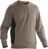Jobman 5402 Roundneck Sweatshirt 65540220 - Khaki/Zwart - 3XL