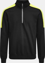Jobman Halfzip Sweater Bicolor - Zwart- Hivis Yellow - Taille XXL