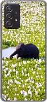 Telefoonhoesje Geschikt voor Samsung Galaxy A33 5G hoesje - Olifant - Water - Planten - Groen - Natuur - Dieren - Siliconen Telefoonhoesje