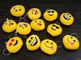 Pluche Emoticon Sleutelhanger - Sleutelhanger met emotikon- Emoji Sleutelhanger - Keychain - Smiley Sleutelhanger - Zachte Sleutelhanger