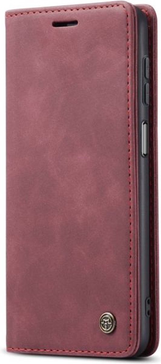 CaseMe - Slim Bookcover hoesje Samsung Galaxy A24 - Bordeaux rood