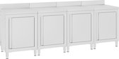 vidaXL Armoire de table de vidaXL 240x60x96 cm Acier inoxydable