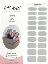 Gel Nail Wraps – Gel Nagel Wraps – Gel Nail Stickers – Gel Nagel Folie - UV lamp – Metallic Silver