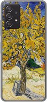 Geschikt voor Samsung galaxy a73 hoesje - Moerbeiboom - Vincent van Gogh - Siliconen Telefoonhoesje