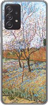Geschikt voor Samsung galaxy a73 hoesje - Bloeiende perzikboom - Vincent van Gogh - Siliconen Telefoonhoesje