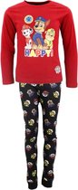 Paw Patrol pyjama - jongens - 100% Katoen - Rood/Zwart -Maat 110