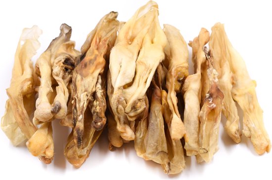 Gedroogde Konijnenoren Hond 300 gram - Hondensnack - Kauwsnack - Konijn - Hondenbot - Kauwstaaf