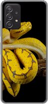 Coque Samsung Galaxy A53 5G - Serpent - Branche - Jaune - Coque de téléphone en Siliconen