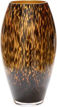 Vaas Ubangi | Bruin | old gold | cheetah Ø17 x H30 cm