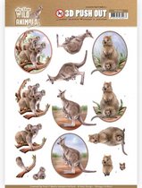 Kangaroo Wild Animals Outback 3D-Push-Out Sheet by Amy Design