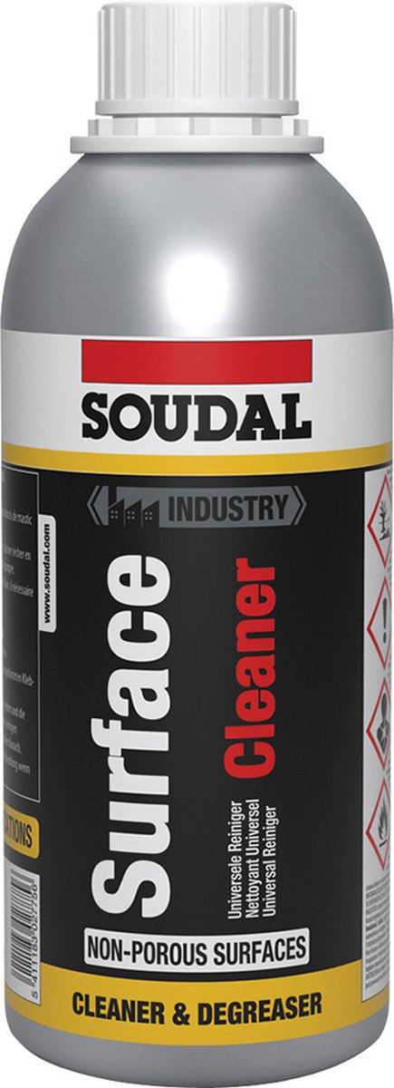 Soudal Surface Cleaner ontvetter - 500 ml blik - voor voorbehandeling bij kitten en lijmen
