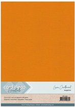Linen Cardstock - A4 - Tangerine 10 stuks