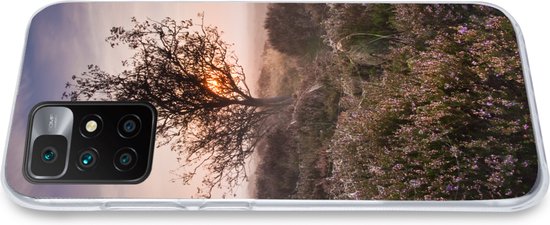 Coque de téléphone compatible avec Xiaomi et Redmi 10 - La lande au lever du soleil - Coque en Siliconen