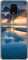 Geschikt voor Xiaomi Redmi Note 10 Lite hoesje - Zonsondergang bij de Nederlandse kust - Siliconen Telefoonhoesje