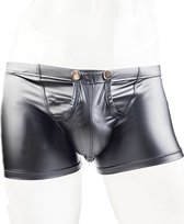 BamBella ® - Boxer short - Maat S- MAT glans - Zwart BDSM kleding kruisloos open kruis erotische heren kleding
