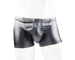 BamBella ® - Boxer short - Maat S- MAT glans - Zwart BDSM kleding kruisloos open kruis erotische heren kleding