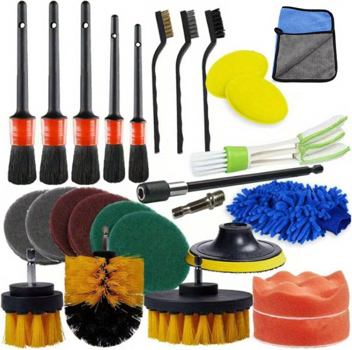 Goedkoopste Nivard Boorborstel - Reinigingsborstel Boormachine - Borstelset Voor Boormachine - 27 Stuks