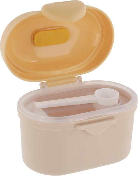 Youha - poedermelk bewaardoos - inclusief poederschepje - handig bewaren van poedermelk - baby voeding - makkelijk mee te nemen - 220 gram opbergcapaciteit - 1400ML poedermelk - kleur: licht bruin van Youha — afbeelding 2