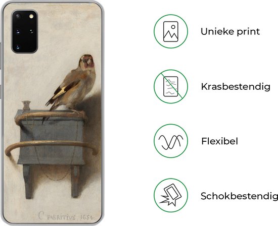 Coque Samsung Galaxy S20 Plus - Chardonneret - Vieux Maître - Carel Fabritius - Coque de Téléphone en Siliconen