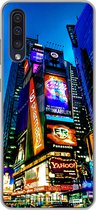 Geschikt voor Samsung Galaxy A50 hoesje - New York - Nacht - USA - Siliconen Telefoonhoesje