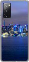 Geschikt voor Samsung Galaxy S20 FE hoesje - New York - Skyline - Nacht - Siliconen Telefoonhoesje