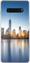 Samsung Galaxy S10 Plus hoesje - New York - Skyline - Reflectie - Siliconen Telefoonhoesje