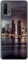 Geschikt voor Xiaomi Redmi 9T hoesje - New York - Storm - Skyline - Siliconen Telefoonhoesje