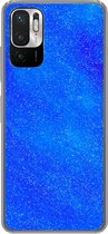 Geschikt voor Xiaomi Redmi Note 10 5G hoesje - Blauw - Abstract - Design - Siliconen Telefoonhoesje