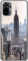 Geschikt voor Xiaomi Redmi Note 10 Pro hoesje - New York - Mist - USA - Siliconen Telefoonhoesje