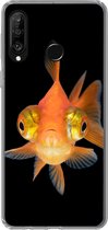 Geschikt voor Huawei P30 Lite hoesje - Goudvis - Zeedieren - Ogen - Siliconen Telefoonhoesje