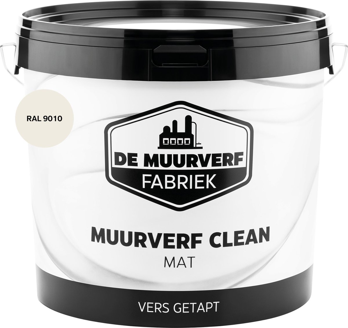 MUURVERF CLEAN | RAL 9010 | 10 liter | DE MUURVERFFABRIEK