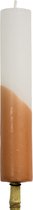 Tuinfakkel - fakkel kaars half dipped siena - buitenkaars - Ø3,8x20 cm - fakkel 68 cm hoog - set van 2 - Rustik Lys