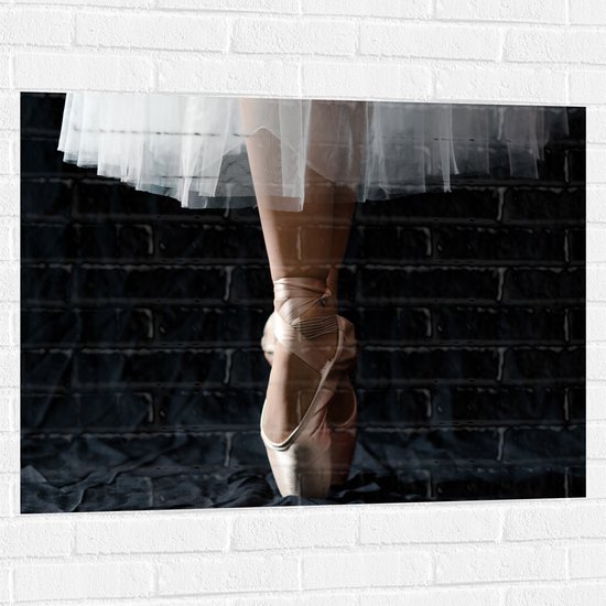 Muursticker - Ballerina - Balet - Schoenen - Dansen - 100x75 cm Foto op Muursticker