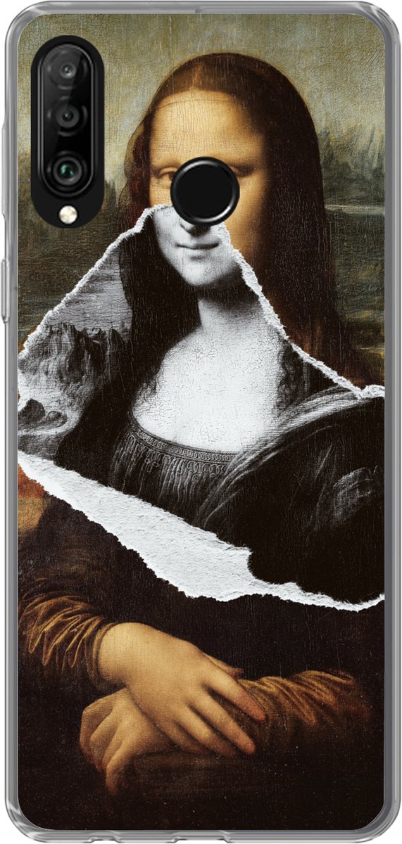 Telefoonhoesje Geschikt voor Huawei P30 Lite hoesje - Mona Lisa - Da Vinci - Kunst - Siliconen Telefoonhoesje Telefoonhoesje