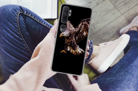 Coque de téléphone compatible avec Xiaomi Mi Note 10 Pro - Aigle - Vogel - Ressorts - Coque de téléphone en Siliconen Coque de téléphone