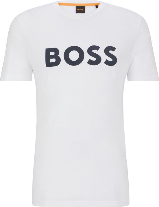 BOSS - T-shirt Thinking Wit - Heren - Maat XXL - Modern-fit