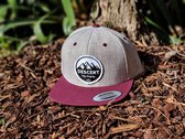 Descent - Flexfit - Pet - Cap - Grijs - Bordeaux - Snapback - One size