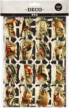 Images Vintage - Vogels - Images d'album de Poésie - Images à découper - Scrapbook - Fabrication de cartes - Motifs classiques - 16,5x23,5 cm - Creotime - 2 feuilles